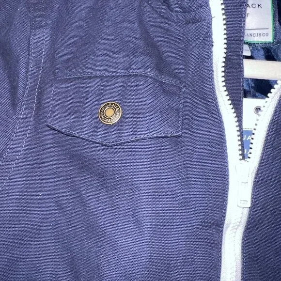 NWT Janie and Jack Hooded Canvas Jacket Navy Size 2T - Picture 2 of 7